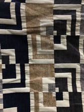 BEIGE BLACK BROWN GEOMETRIC CHENILLE UPHOLSTERY BROCADE FABRIC 54 in. Sold BTY