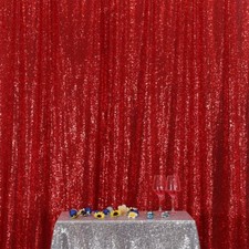 Red Sequin Backdrop5FT x 7FT Sequin Photography Backdrop Curtain for Party De...