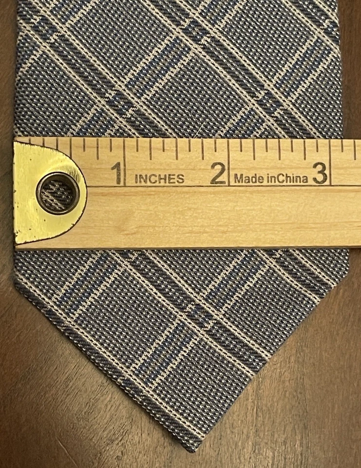 Corbata Egara azul 75 % lana 25 % seda para hombre hecha en China Foto 4 de 4