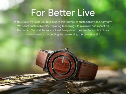 Unisex Magnetic Bead Watch, Wooden Design Element Watch, PU Leather Strap Watch - Picture 7 of 16