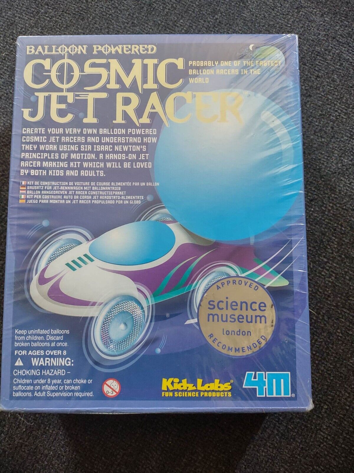 Balloon Power Cosmic Jet Racer Kit by Kidz Labs Ages 8 & Up Science Project  New