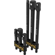 LEXIVON 6-Piece Impact Grade Socket Adapter Set - 3" & 6" Extension Bit With ...