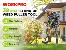 WORKPRO Stand Up Weed Puller Tool with Ergonomic 39" Long Handle Heavy Duty