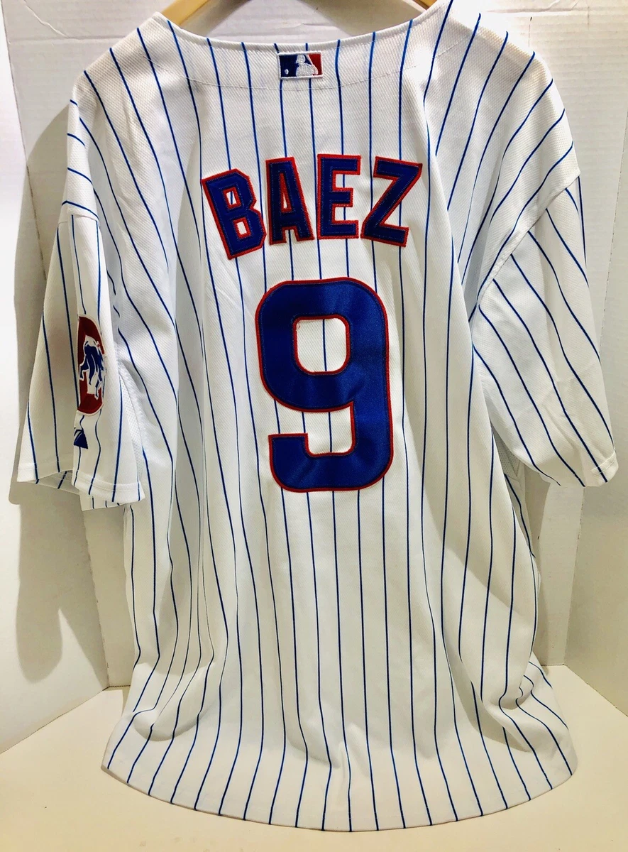 Men's Majestic Javier Baez White Chicago Cubs Cool Base Player Jersey