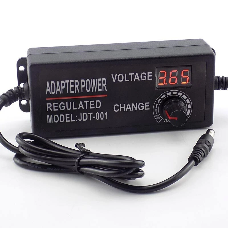 Variable Adjustable Voltage 3-12V 3-24V 9-24V AC/DC Power Supply Adapter display - Image 3 of 4