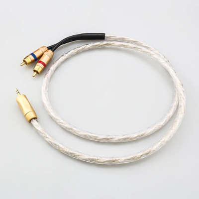 Stereo 3.5mm Jack to Dual RCA HIFI Audio Mobile Phone Audio Video Splitter Cable