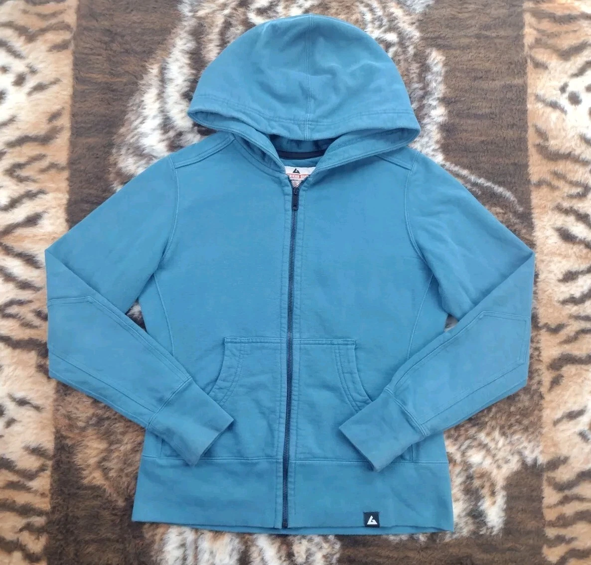 American Giant Hoodie Women's Medium Blue Classic Full Zip Sweatshirt W1-1A-1