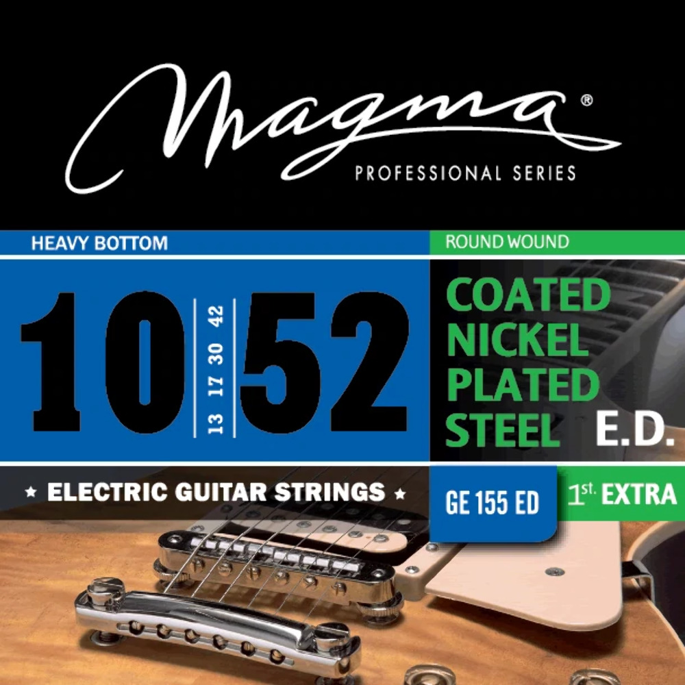 Magma Electric Guitar Strings COATED Nickel-Plated Steel Set .010 - .052