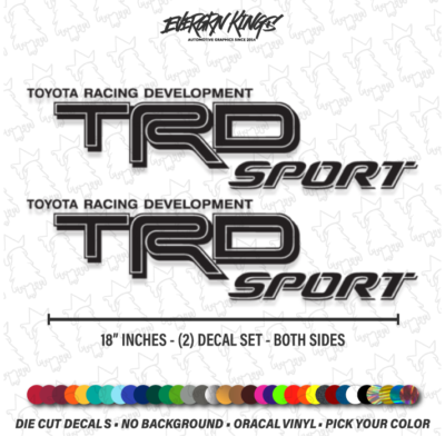 TRD SPORT 3D Decal Set for 95-11 Toyota Tacoma Tundra Truck 4WD