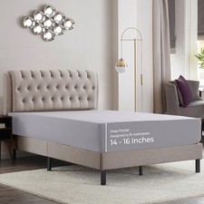 Empyrean Twin XL Fitted Sheet - Deep Pocket 14-16 XL, 09 - Grey Lavender