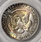 1964 P PCGS MS65 Kennedy Half Rainbow Toned Reverse 50C PQ Gem Beauty