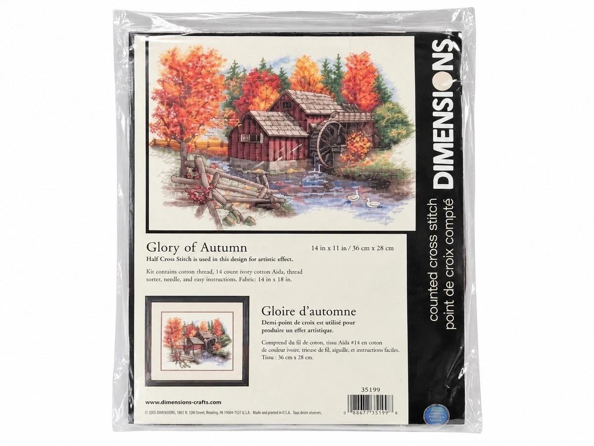 Dimensions 14” X 11” Fall Splendor Complete Kit - The Glory Of Autumn