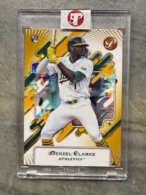 2025 Topps Pristine - Denzel Clarke #51 ENCASED Gold Refractor 20/50 (RC)