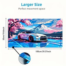 1pc Large-sized Esports Gaming Mouse Pad Featuring a Cool Sports Car Design wi