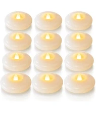 Versatile 12-Pack LED Floating Candles - Waterproof with 200-Hour Illumination