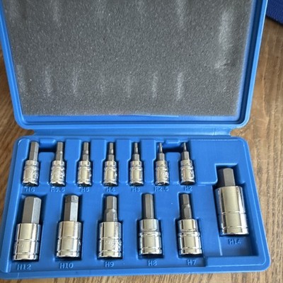 NEIKO 10074A 13-Piece Metric Hex Bit Socket Set