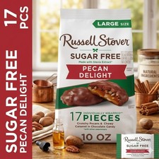 RUSSELL STOVER Sugar Free Pecan Delight Chocolate Candy, 10 oz. bag