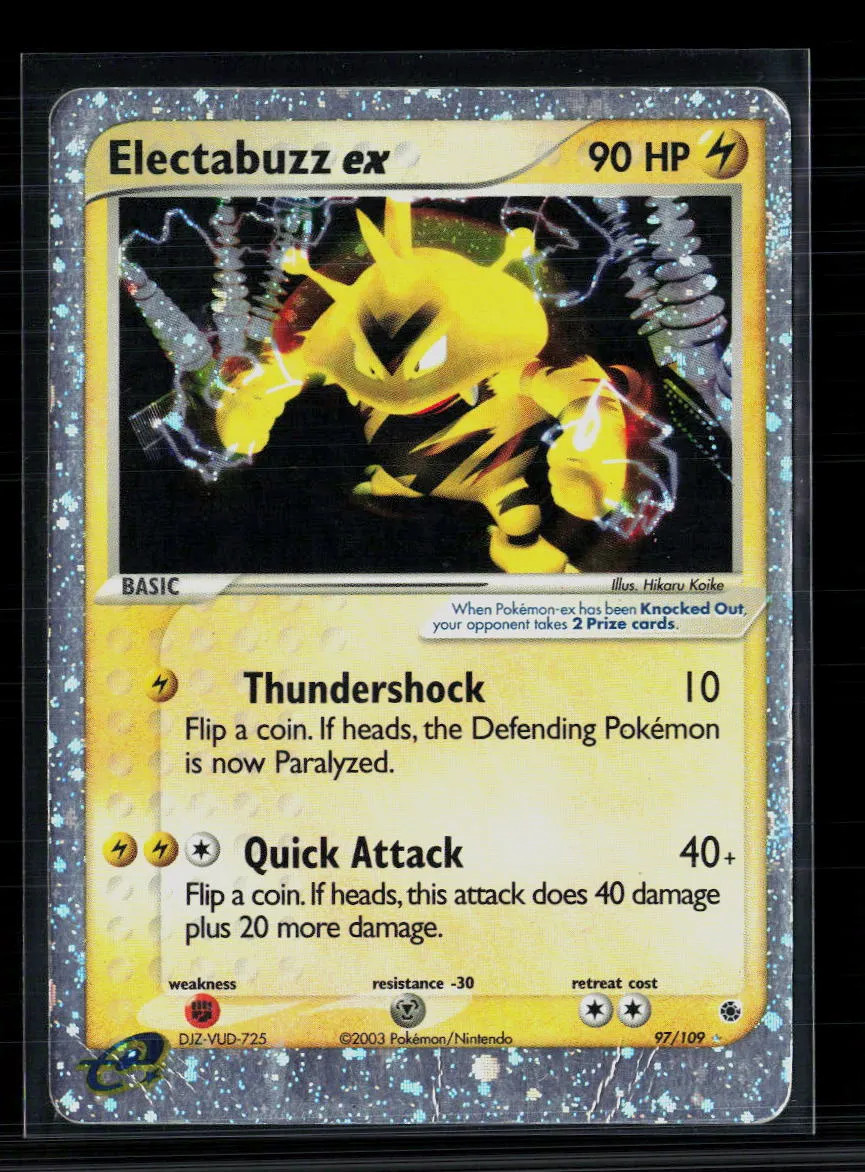 Pokemon 2003 EX Ruby & Sapphire Electabuzz EX #97/109