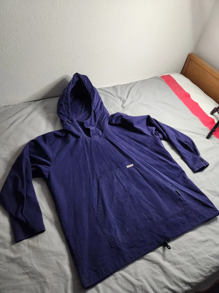 Bulwark FR Flame Resistant Canvas Jacket Hoodie Mens Size 2XL Navy Blue Workwear - Image 2 of 4