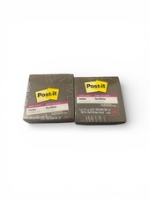 Post-it Super Sticky Notes, 3 in x 3 in, 5 Pads, 2X Sticking Power, Black, 2 PK