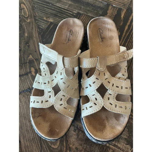 Clarks Sandalo Slip On Pelle Donna 9 Crociera Spiaggia Vacanza Viaggio Comfort Neutro