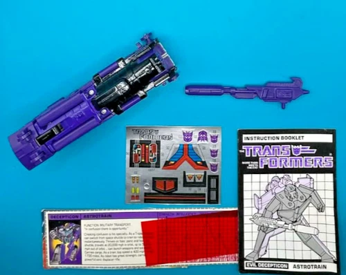 1984 ASTROTRAIN  100% COMPLETE w/TECH SPEC G1 TRANSFORMERS UNUSED HIGH GRADE
