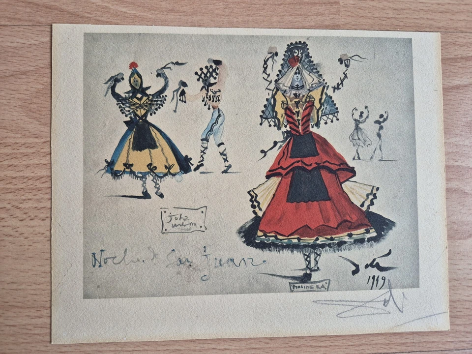 Salvador Dali Farblithographie Noche De San Juan Bild Signiert - Bild 1 von 3