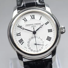 [Near MINT] Frederique Constant FC-710X4H4 42mm Silver Dial Date AT Men's Watch
