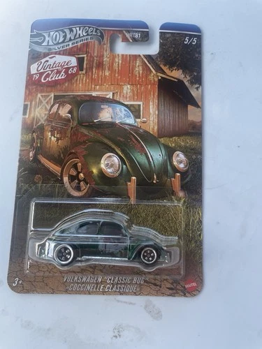 Hotwheels Silver Series Vintage Club Volkswagen Classic Bug Chase metal Base