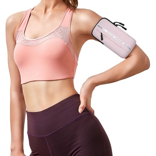 Waterproof Cell Phone Arm Bag Fitness Cell Phone Bag for Exercise Workout - Photo 4 sur 17