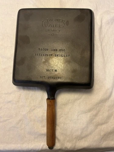 Wagner Ware Sydney-O Breakfast Griddle with a replaced wood handle
