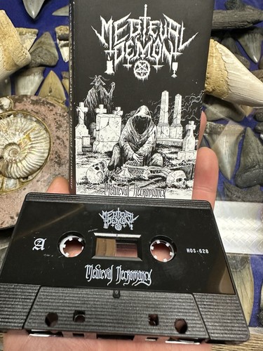 MEDIEVAL DEMON MEDIEVAL NECROMANCY BLACK METAL CASSETTE ATHENS GREECE - Foto 6 di 10