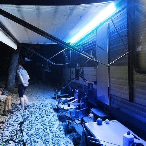 RV LED Camper Awning Boat Trailer Light Set Wireless Remote BLUE 16FT Waterproof - Picture 4 of 16