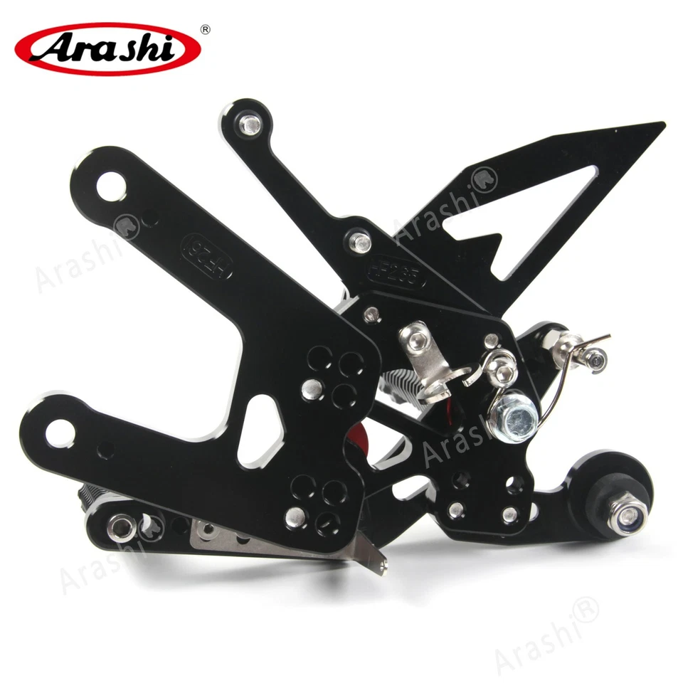 Reposapiés de carreras negro pedal para Yamaha YZF R6 2006-2016 YZF-R6 600 Foto 4 de 4