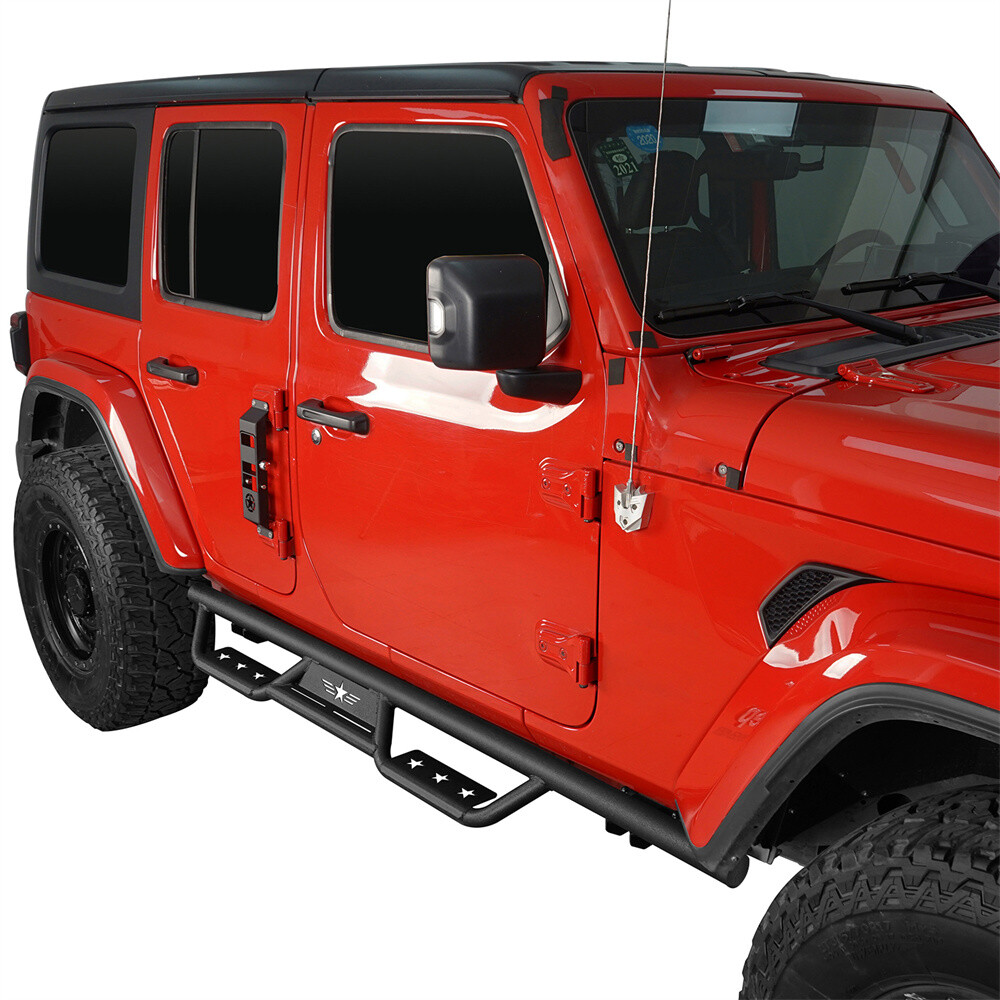 Pair Side Steps Running Boards Nerf Bars for Jeep Wrangler JL 2018-2026 4 Door thumbnail 3
