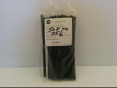 SPC TECHNOLOGY FPS-012-6024-BLK HEAT SHRINK TUBING, 3/16'' x 6'', QTY-24, NIB