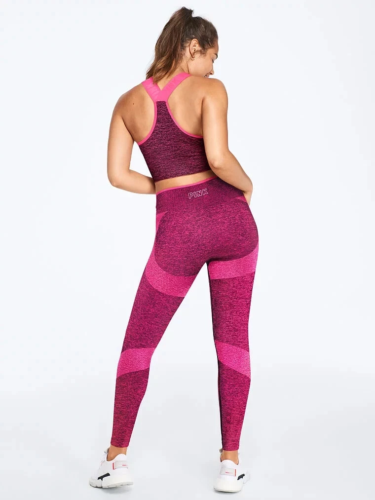 NEW PINK Victoria’s Secret Seamless Leggings High Waist Full Length Size M