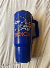1999 NFL Denver Broncos  Travel Mug with Lid USA 16 Ounces  Plastic