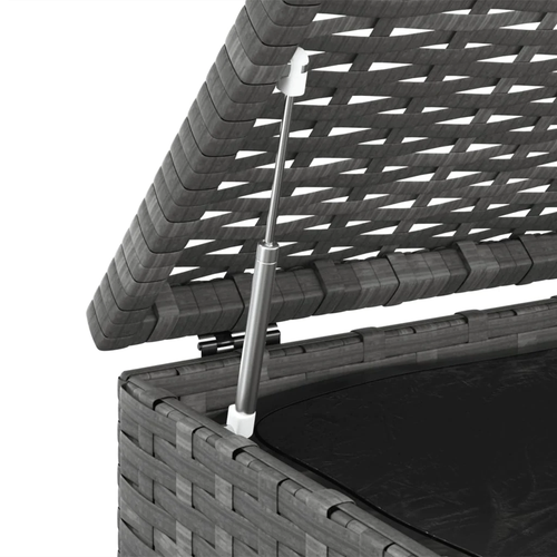 NNEVL Garden Cushion Box PE Rattan 100x97.5x104 cm Grey - Afbeelding 4 van 5