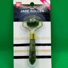 CLEARANCE.  Walgreen Mini Jade Roller with Gold Accents