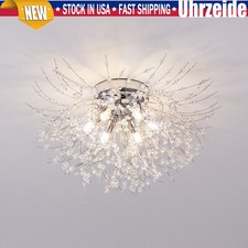 Chandelier Fireworks Flush Mount Light LED Modern Crystal Ceiling Light Fixture