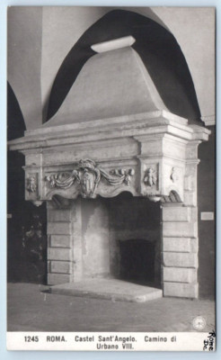 RPPC Castel Sant'Angelo - Camino di Urbano VIII - Rome ITALY Postcard