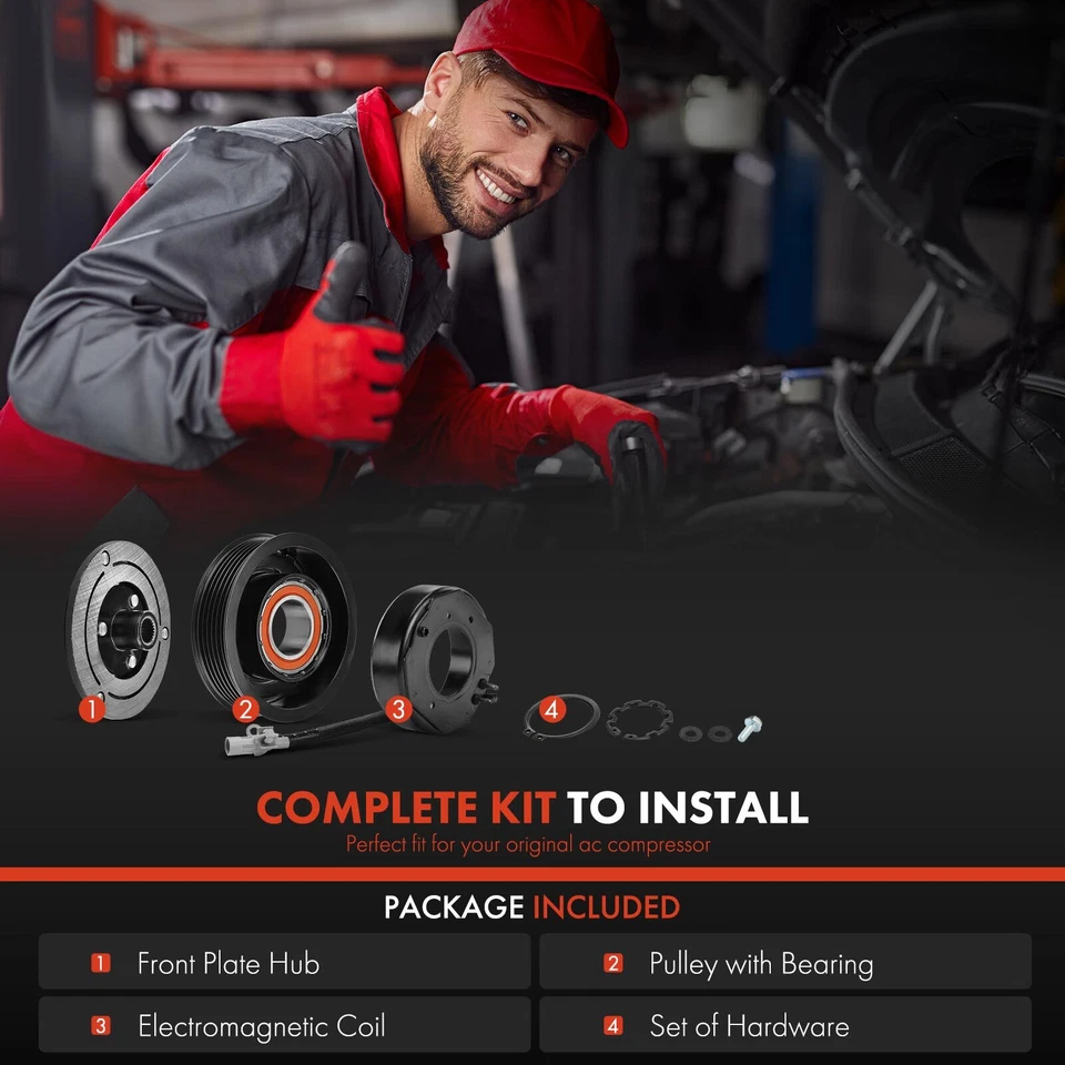 Kit de embreagem compressor AC A/C para Toyota 86 2017-2020 Subaru BRZ 2013 2014-2020 - Imagem 2 de 4