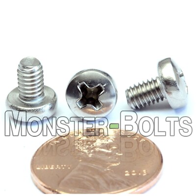 Qty 3,000 - M4 x 6mm DIN 7985A Phillips Pan Machine Screw, A2 Stainless Steel