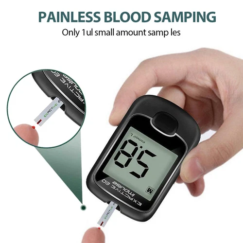 Blood Glucose Monitor Diabetes Testing Kit Blood Sugar Tester With 50 Test Strip - Picture 5 of 15