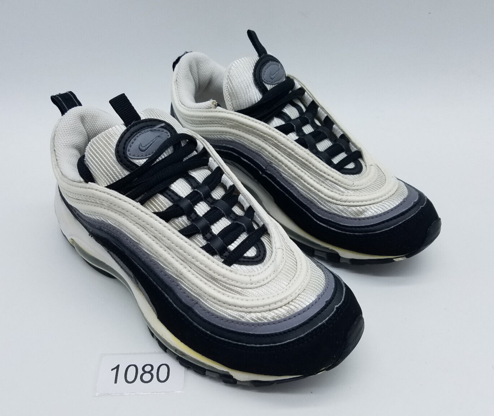 Nike Air Max 97 LE Boys Grade School Sneakers in White Black Size 5Y