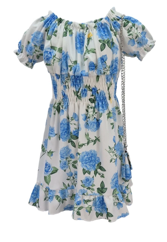 Kleid Sommerkleid mit Tasche kurzarm *NEU*  K9571a - Bild 1 von 4