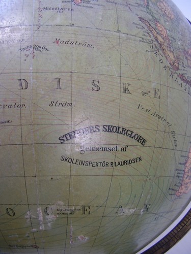 Antiker seltener Globus Stenders mit Holz Fuß vor 1945 (5) - Bild 6 von 6
