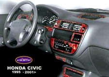 Interior Dash Trim Kit 3m 3d 22-parts Burl Wood For Honda Civic 1995-2001 Rhd