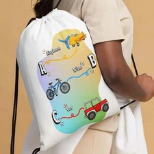 Drawstring Bag with Kid-Friendly Designs: Perfect for school, sports, and advent